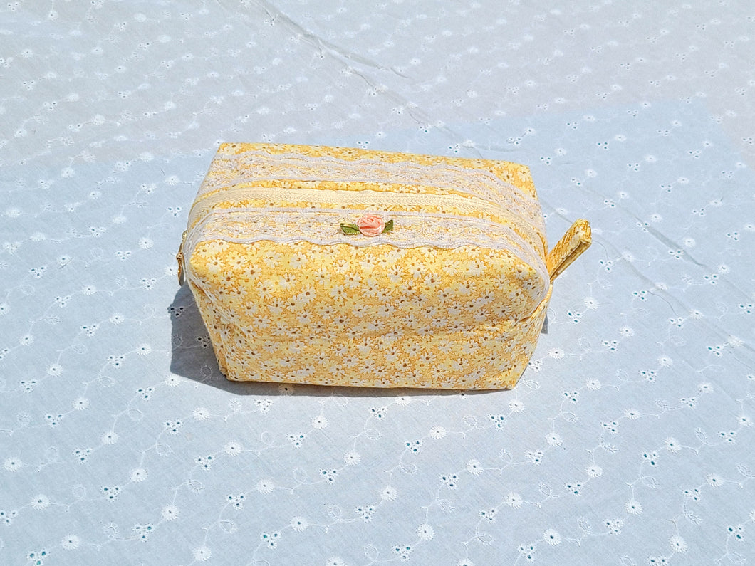 Yellow Floral Pouch