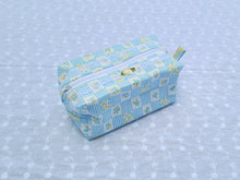 Load image into Gallery viewer, Blue Gingham Floral Pouch
