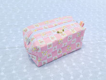 Load image into Gallery viewer, Pink Gingham Floral Pouch
