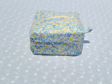 Load image into Gallery viewer, Blue/Yellow Floral Pouch
