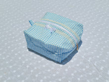 Load image into Gallery viewer, Blue Gingham Pouch
