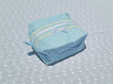 Load image into Gallery viewer, Blue Gingham Pouch
